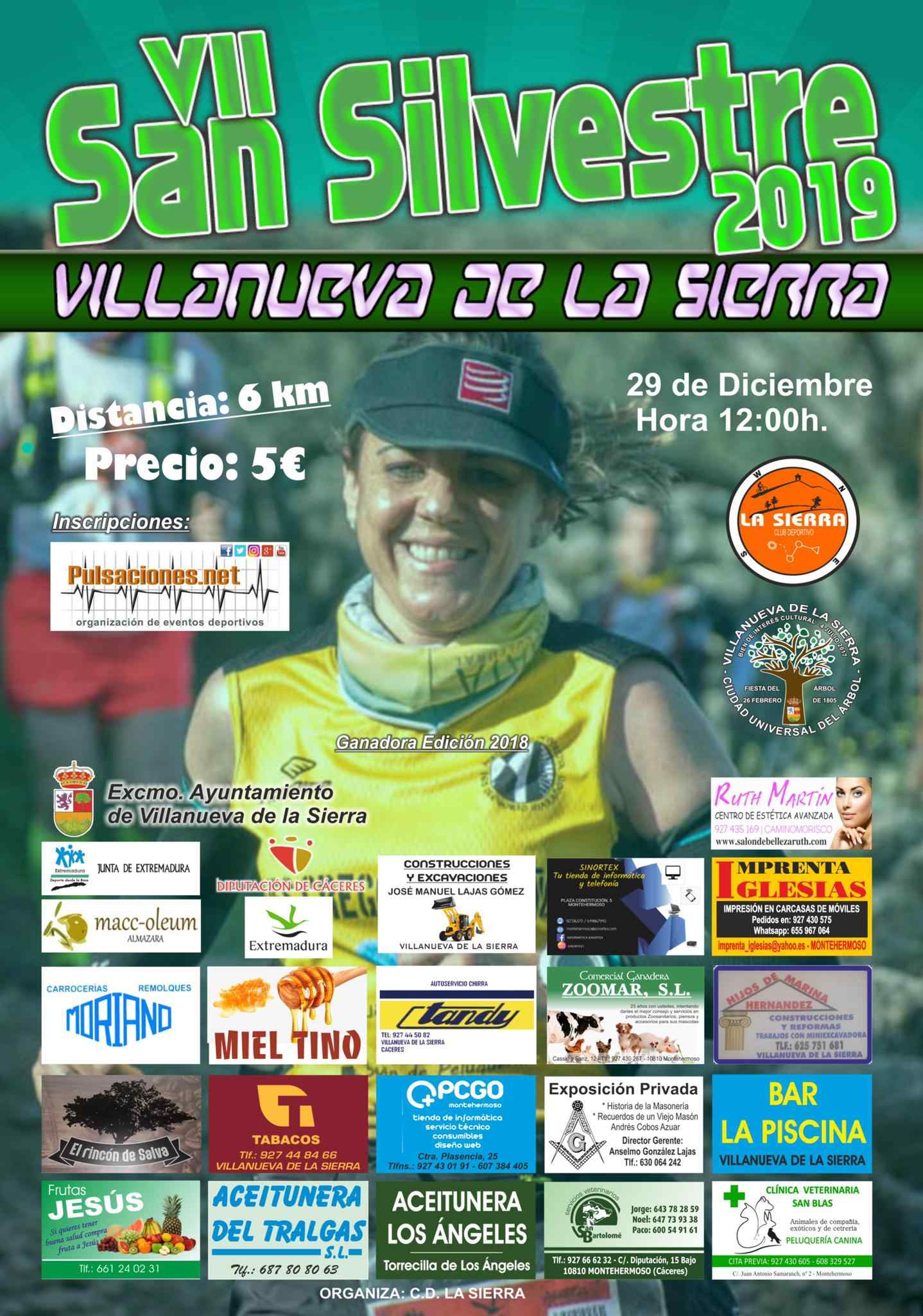 VII SAN SILVESTRE VILLANUEVA DE LA SIERRA 2019 - Inscríbete