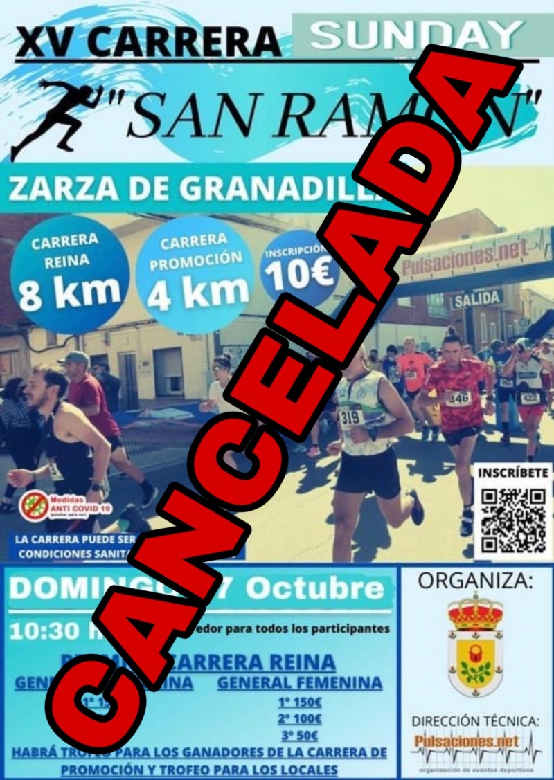 XV CARRERA SUNDAY; ZARZA DE GRANADILLA - Inscríbete