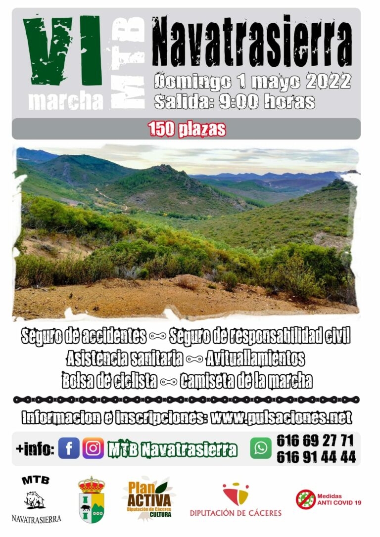 VI MARCHA MTB NAVATRASIERRA 2022 - Inscríbete