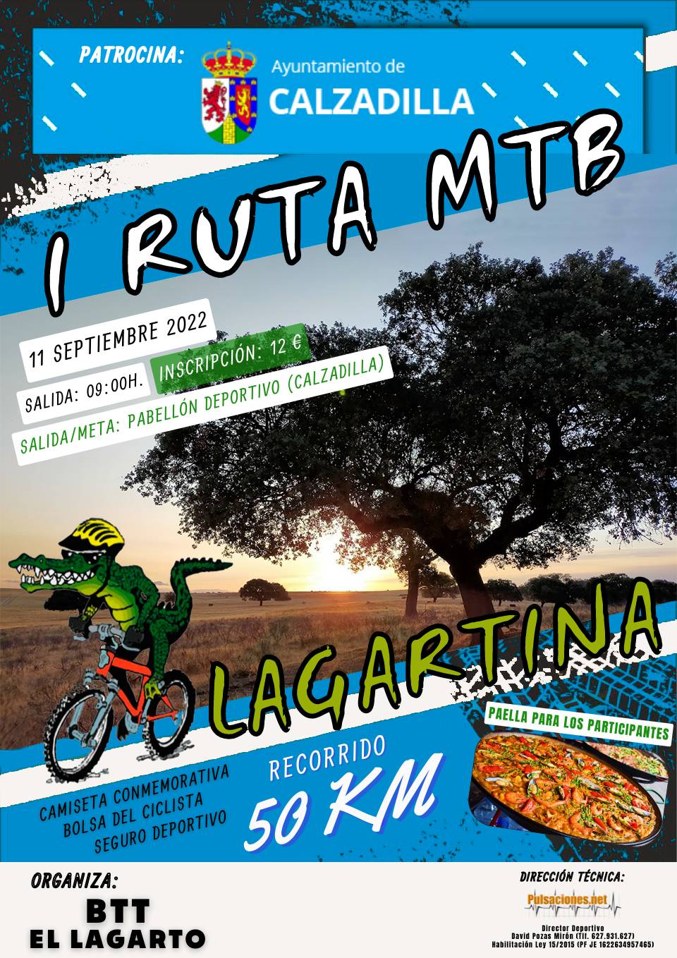 I RUTA MTB LAGARTINA 2022 - CALZADILLA (CÁCERES) - Inscríbete