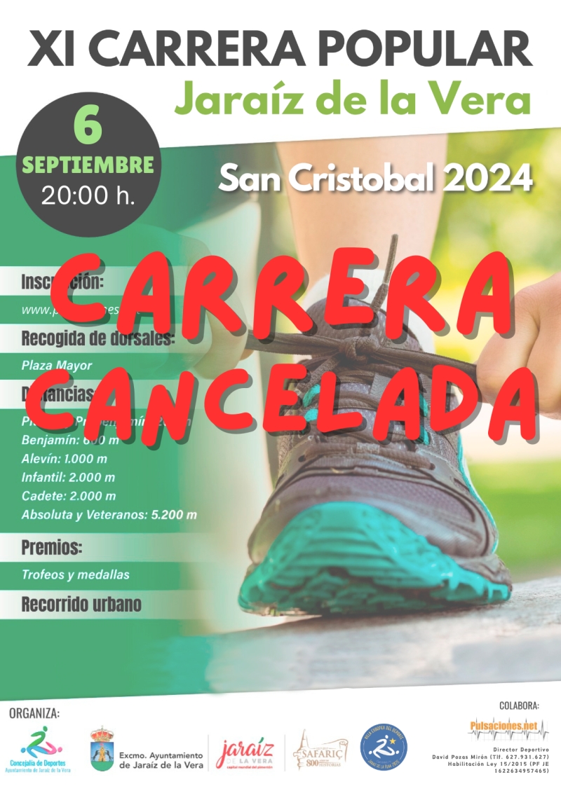 XI CARRERA POPULAR JARAÍZ DE LA VERA 2024 - Inscríbete