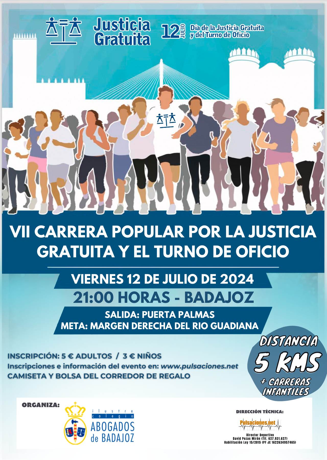 VII CARRERA POPULAR CONMEMORATIVA DEL DÍA DE LA JUSTICIA GRATUITA Y EL TURNO DE OFICIO - Inscríbete