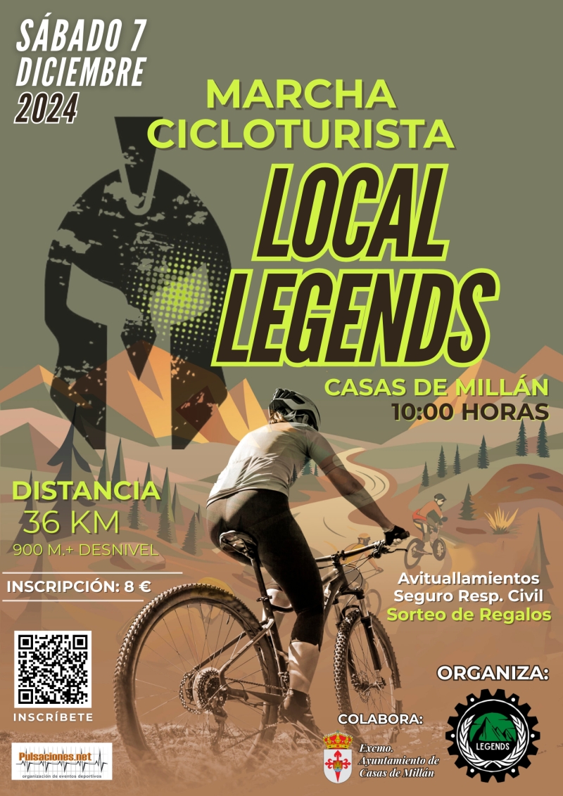 MARCHA CICLOTURISTA LOCAL LEGENDS 2024 - Inscríbete