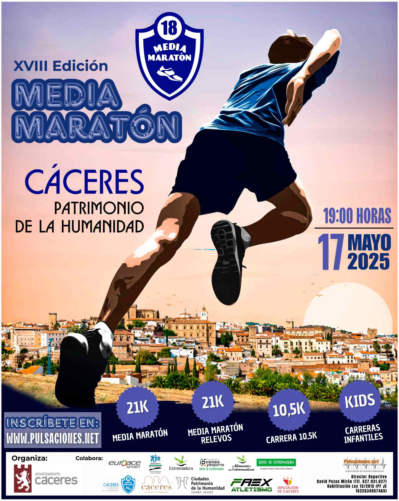 XVIII MEDIA MARATÓN “CÁCERES PATRIMONIO DE LA HUMANIDAD” 2025 - Inscríbete