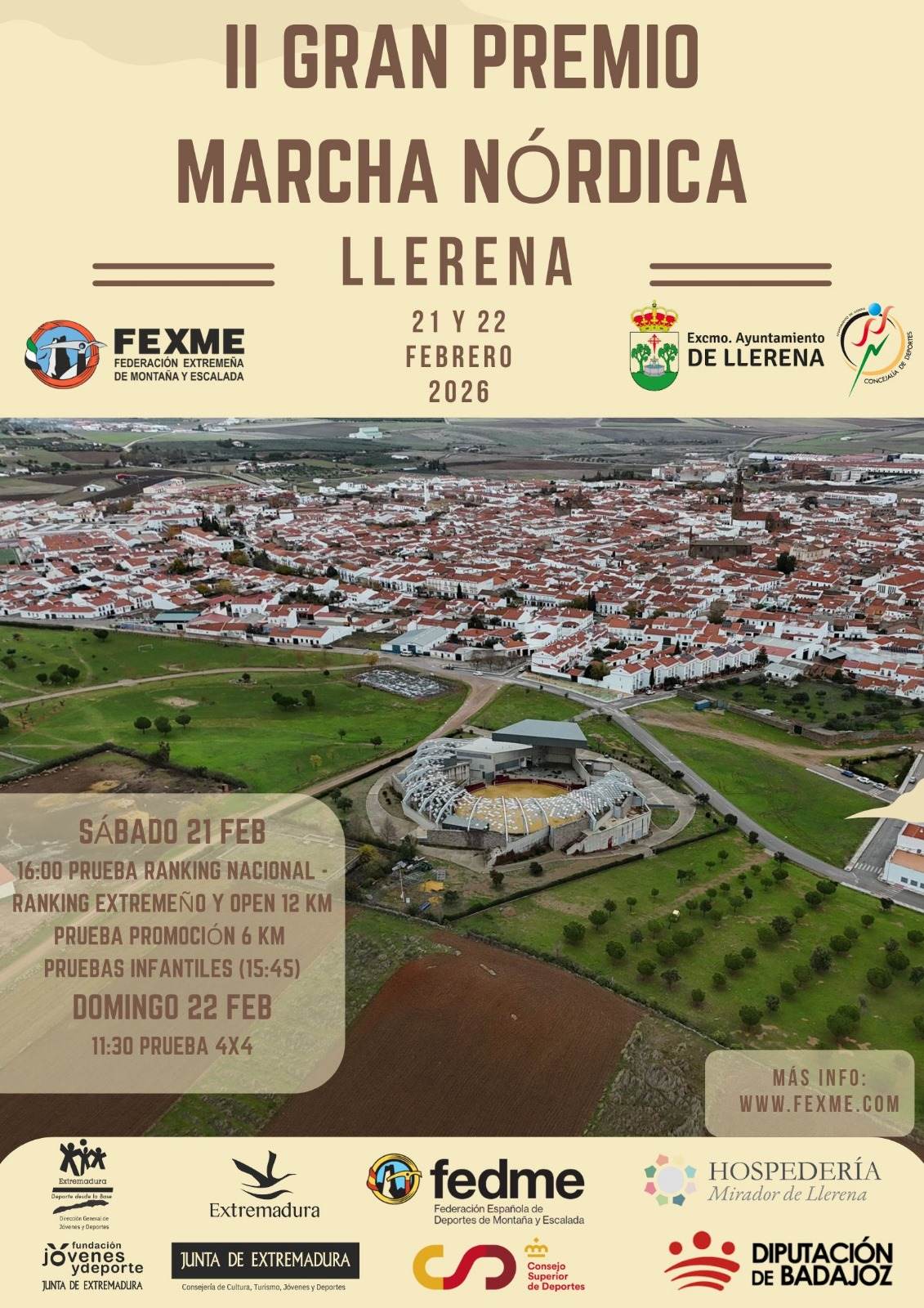 II GRAN PREMIO DE MARCHA NÓRDICA – LLERENA 2026 - Inscríbete