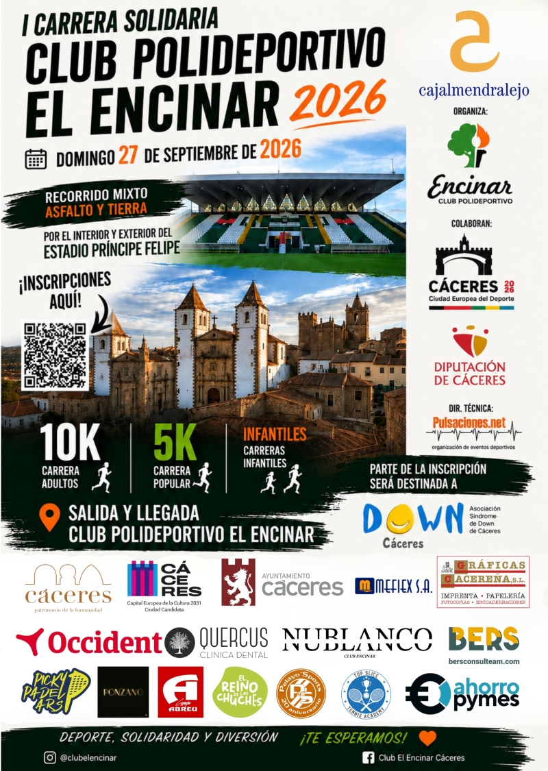 (27-09-2026) I CARRERA SOLIDARIA CLUB POLIDEPORTIVO EL ENCINAR 2026 - Inscríbete