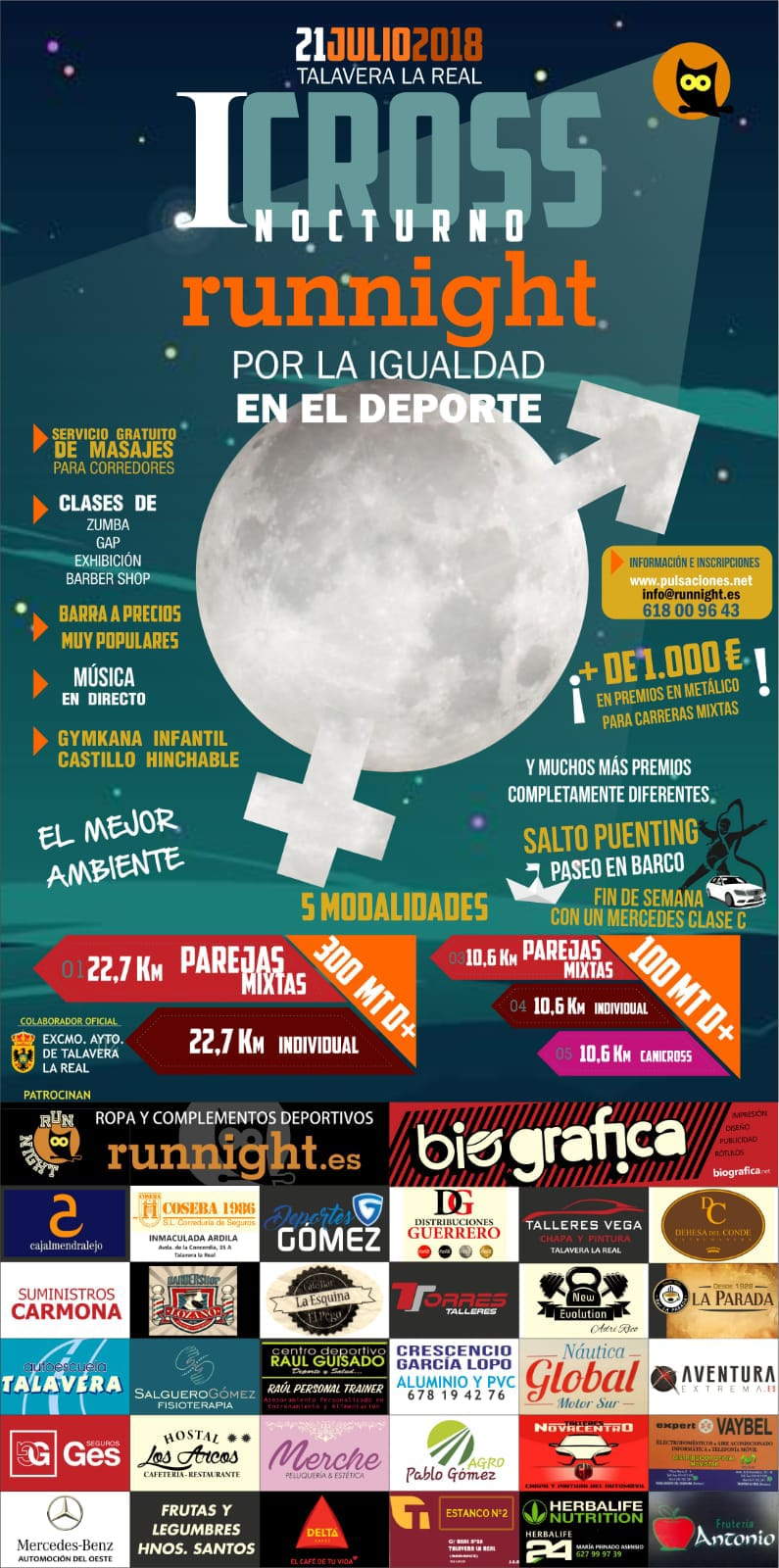 I CROSS NOCTURNO RUNNIGHT POR LA IGUALDAD EN EL DEPORTE - Inscríbete