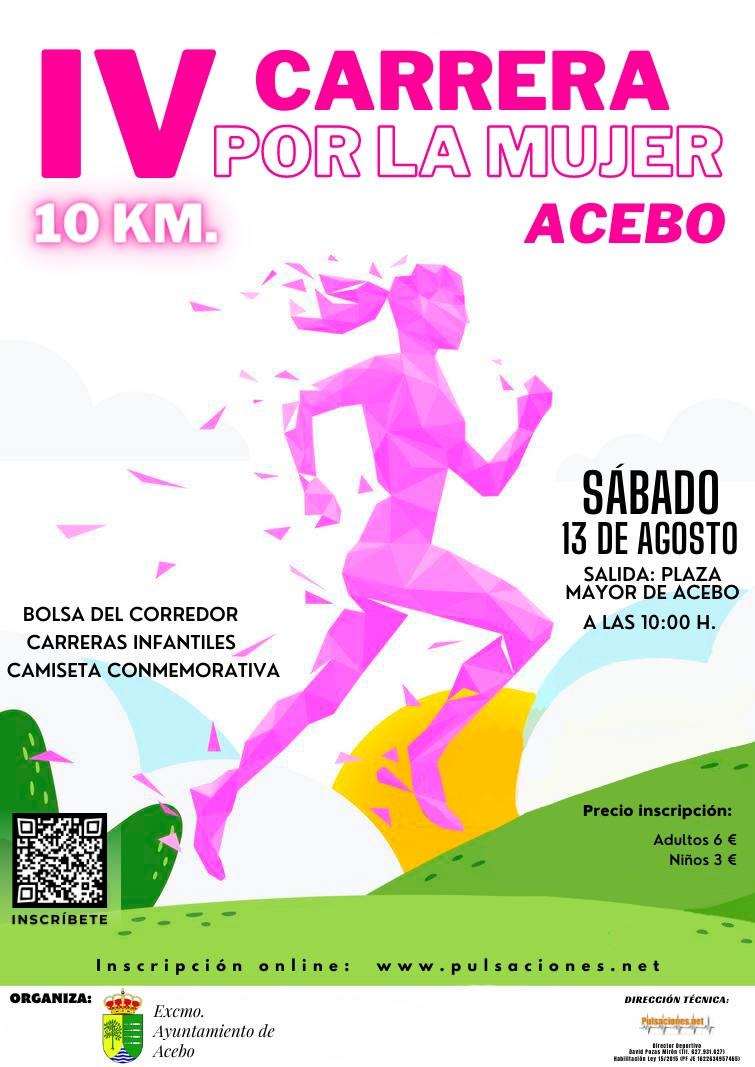 IV CARRERA POR LA MUJER - ACEBO 2022 - Inscríbete