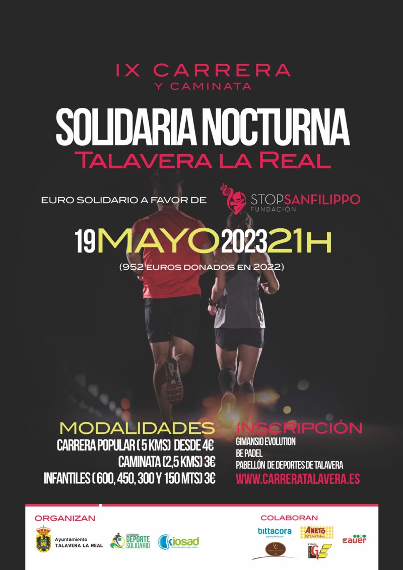 IX CARRERA Y CAMINATA NOCTURNA TALAVERA LA REAL 2023 - Inscríbete IX CARRERA Y CAMINATA NOCTURNA TALAVERA LA REAL 2023 - Inscríbete